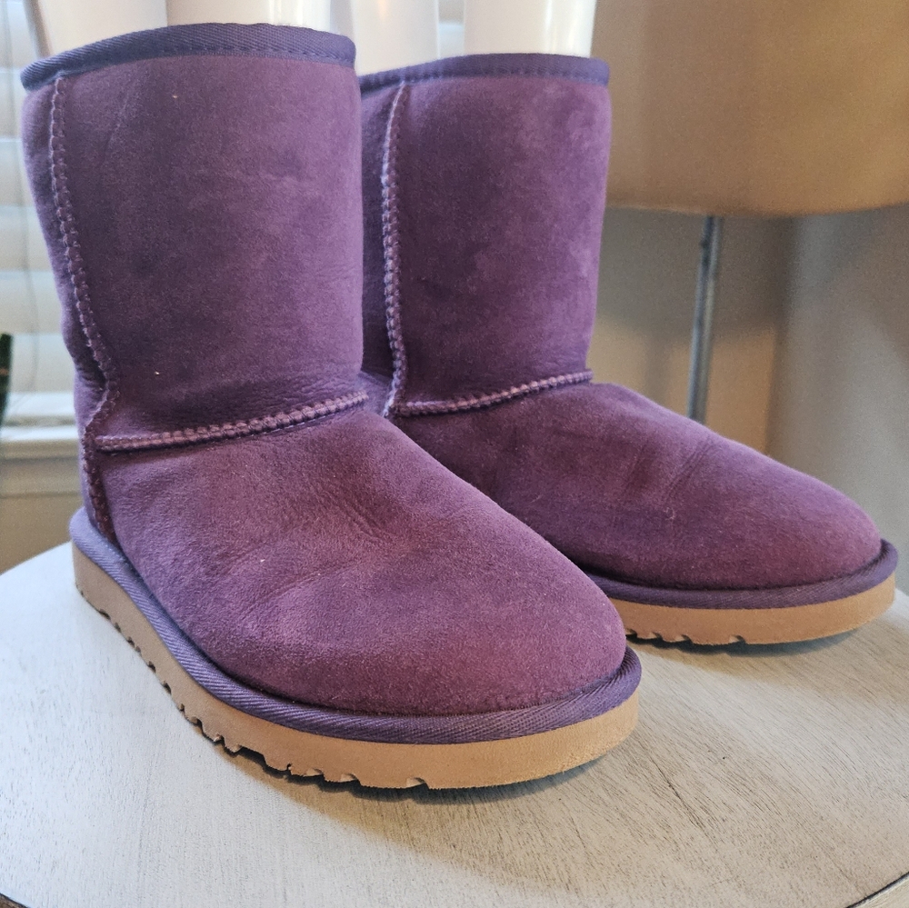 UGG Purple and Tan Boots Stylish Comfort